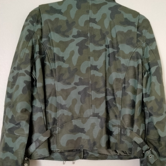Colleen Lopez Bomber Jacket, Green Camouflage, Size L - Picture 11 of 11